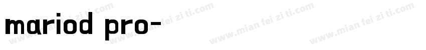 mariod pro字体转换